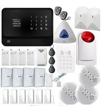 Teclado de la Pantalla táctil Pantalla LCD Wifi GSM IOS Android APP Sistema de Alarma de Ladrón del Hogar de Seguridad Ip Cámara Inalámbrica de Voz Mensaje