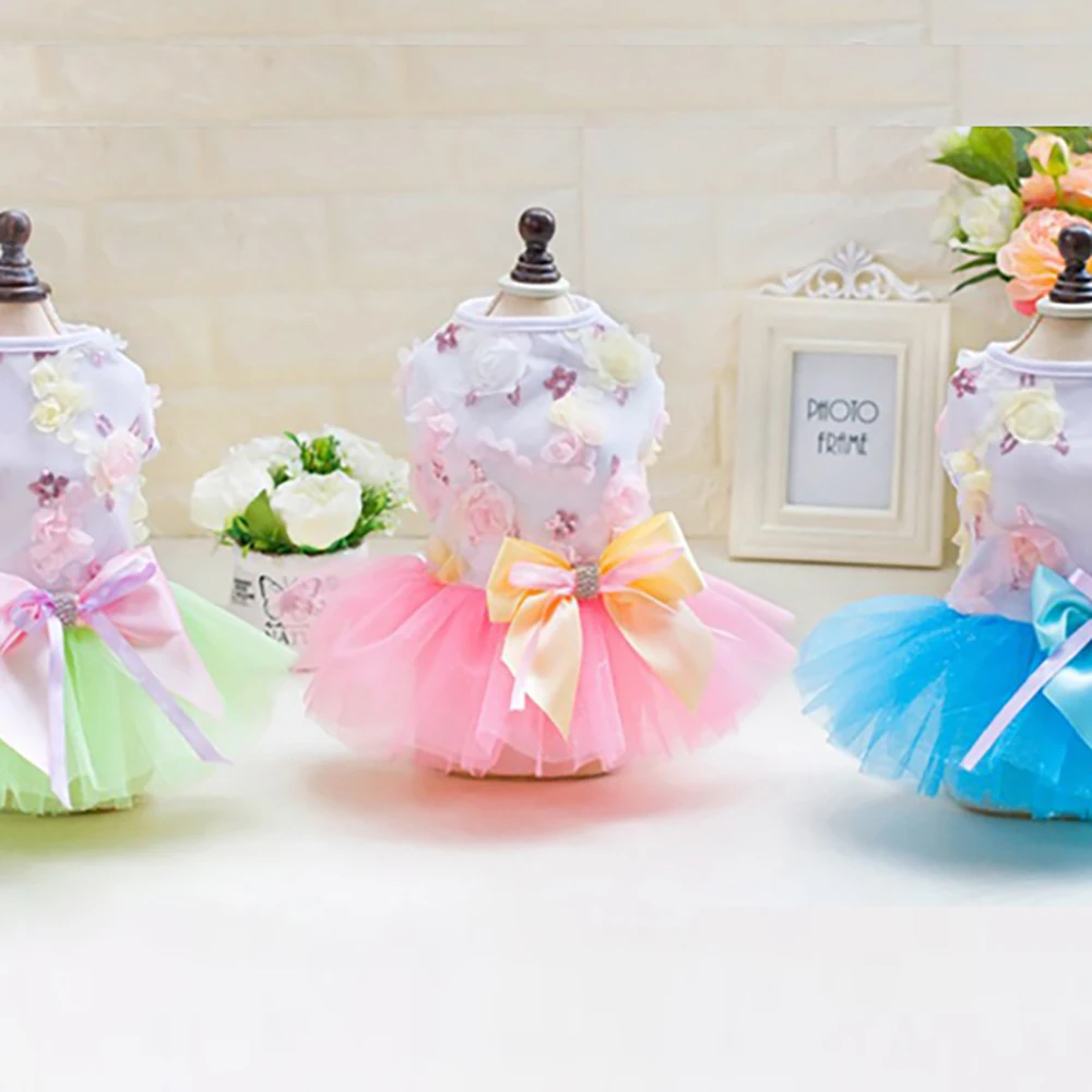 

Summer Dog Dress Pet Wedding Dress Skirt Cat Dog Clothes for Small Dog Puppy Clothing Spring Pet Clothes Chihuahua Yorkie