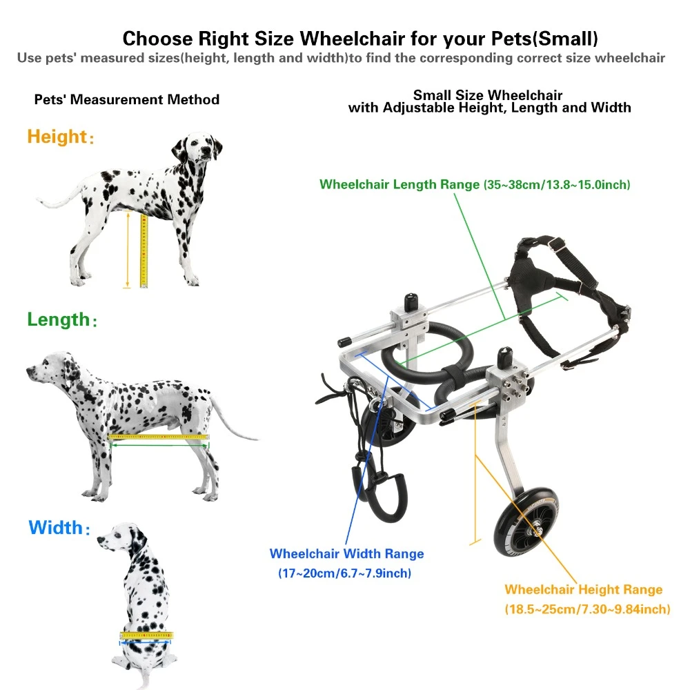 L Dog Wheelchair Adjustable 2-Wheel Pet Wheelchair For Handicapped Dog/Cat/Puppy L Dog Wheelchair Adjustable 2-Wheel Pet Wheelchair For Handicapped Dog/Cat/Puppy