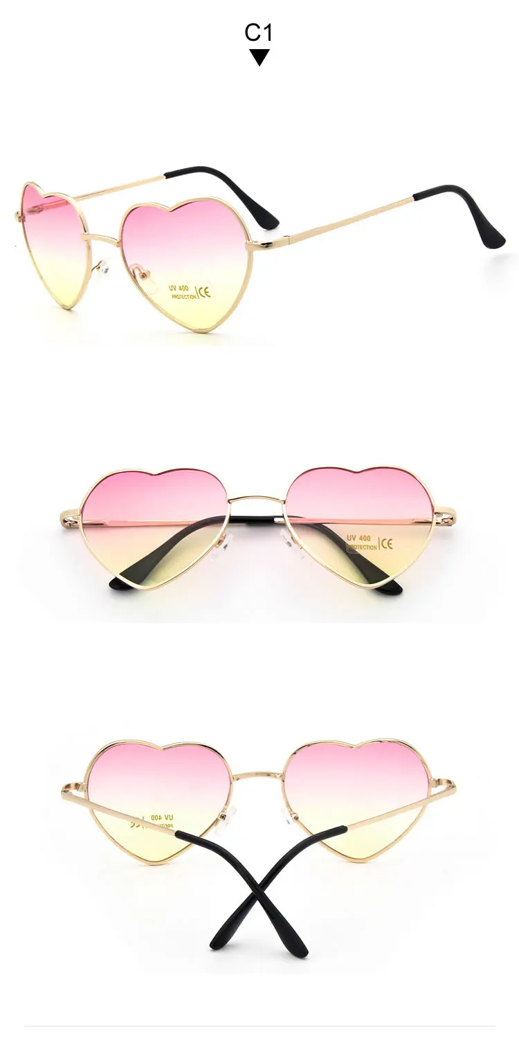 HAPTRON, модные солнцезащитные очки в форме сердца, женские, металлические, прозрачные, красные линзы, очки, модные, в форме сердца, солнцезащитные очки, зеркальные, oculos de sol