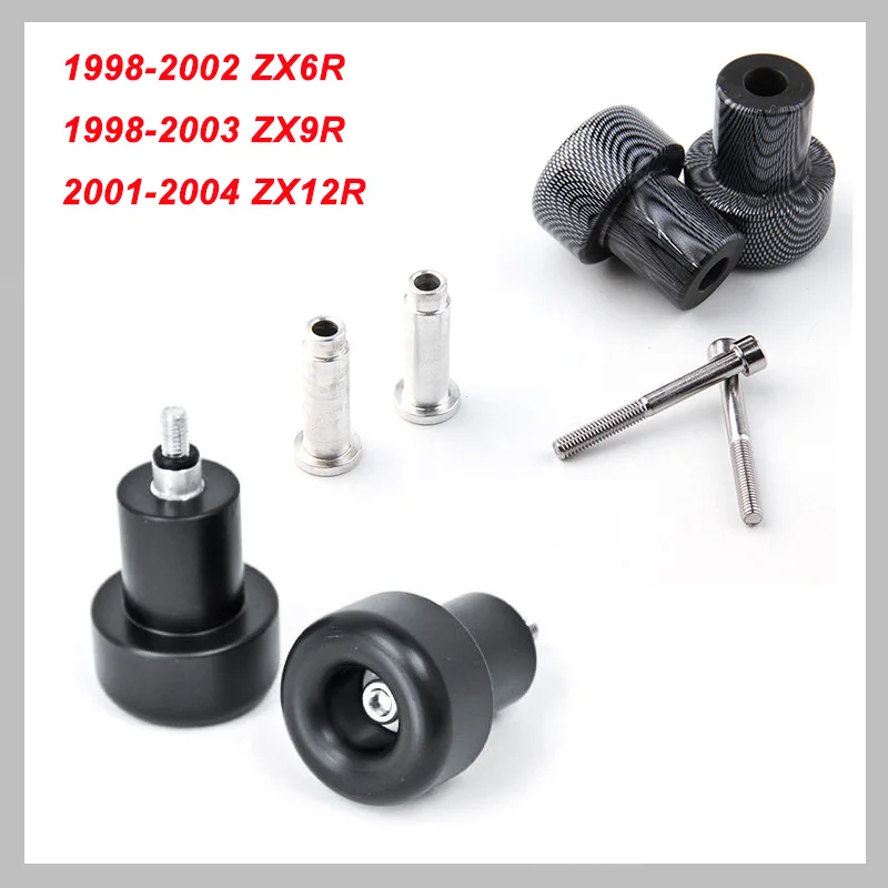 Motorcycle Black No Cut Frame Slider For 98-02 Kawasaki Zx6R 1998-2003 Zx9R 2001-2004 Zx12R