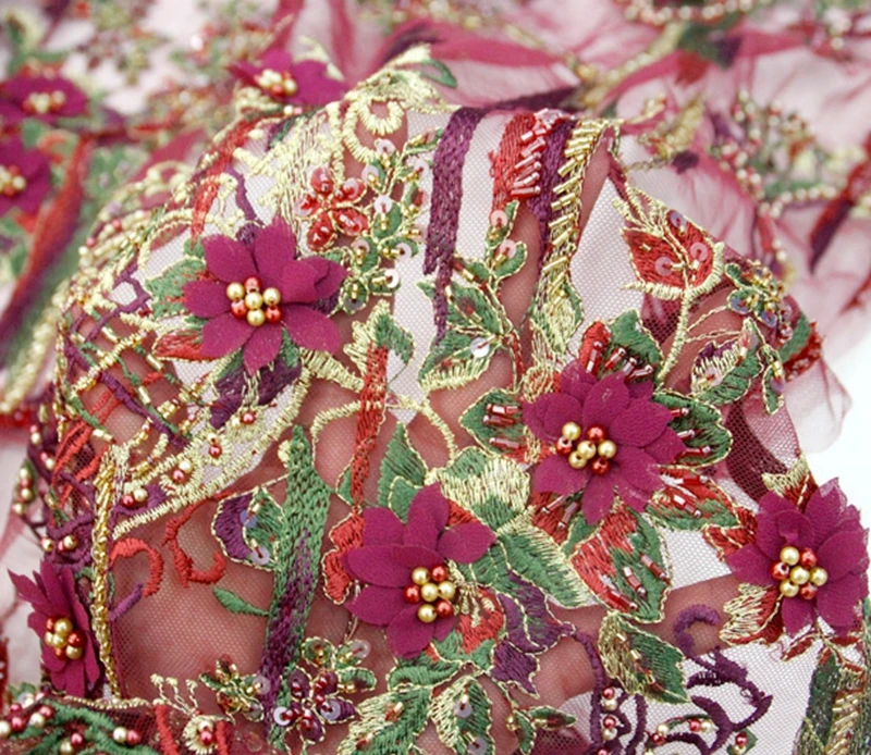 3d bridal fabric