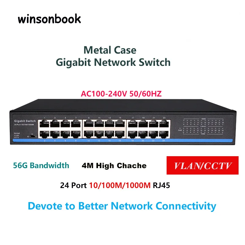 

24 Port RJ45 Lan switch Ethernet switch Gigbit switch with 24 RJ45 Port gigabit switch for ip camera ap wireless
