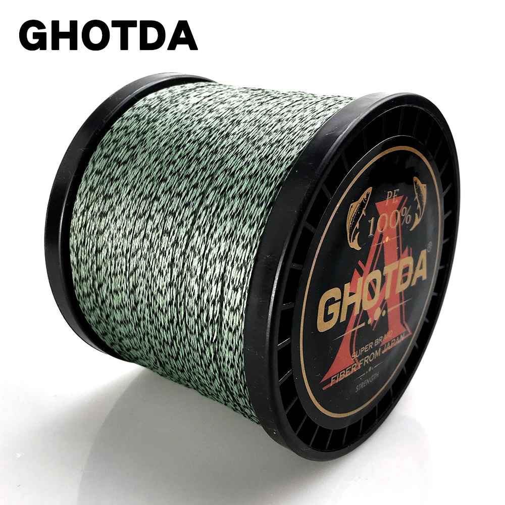 GHOTDA 100 متر 300 متر 500 متر 1000 متر 8 السواحل 22-78LB PE مضفر الصيد سلك المتعددة الشعيرات سوبر قوي خيط صنارة الصيد التمويه