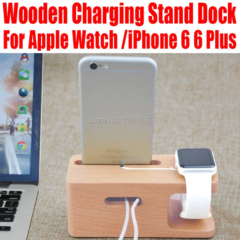 for-Apple-Watch-holder-wooden wood-Charging-Stand-iwatch Phone