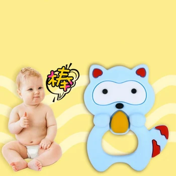 

1PC Safe FOX Baby Teethers Silicone Toothbrush Teething Kids Tooth Brush Dental Care Gifts Chew Toys for Children