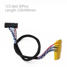250 мм 400 мм 30 контактов драйвер платы Универсальный экран кабель FI-X30P-D6 для любого 30 pin 1 канал 1ch 6 бит LVDS кабель интерфейс