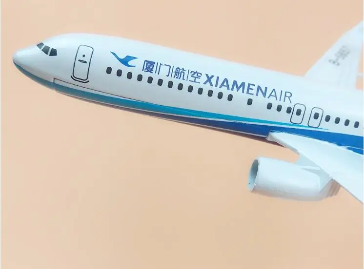 Сплав металла Китай Xiamen Air B737 авиакомпания модель самолета XiamenAir Boeing 737 модель самолета Детские Подарки 16 см