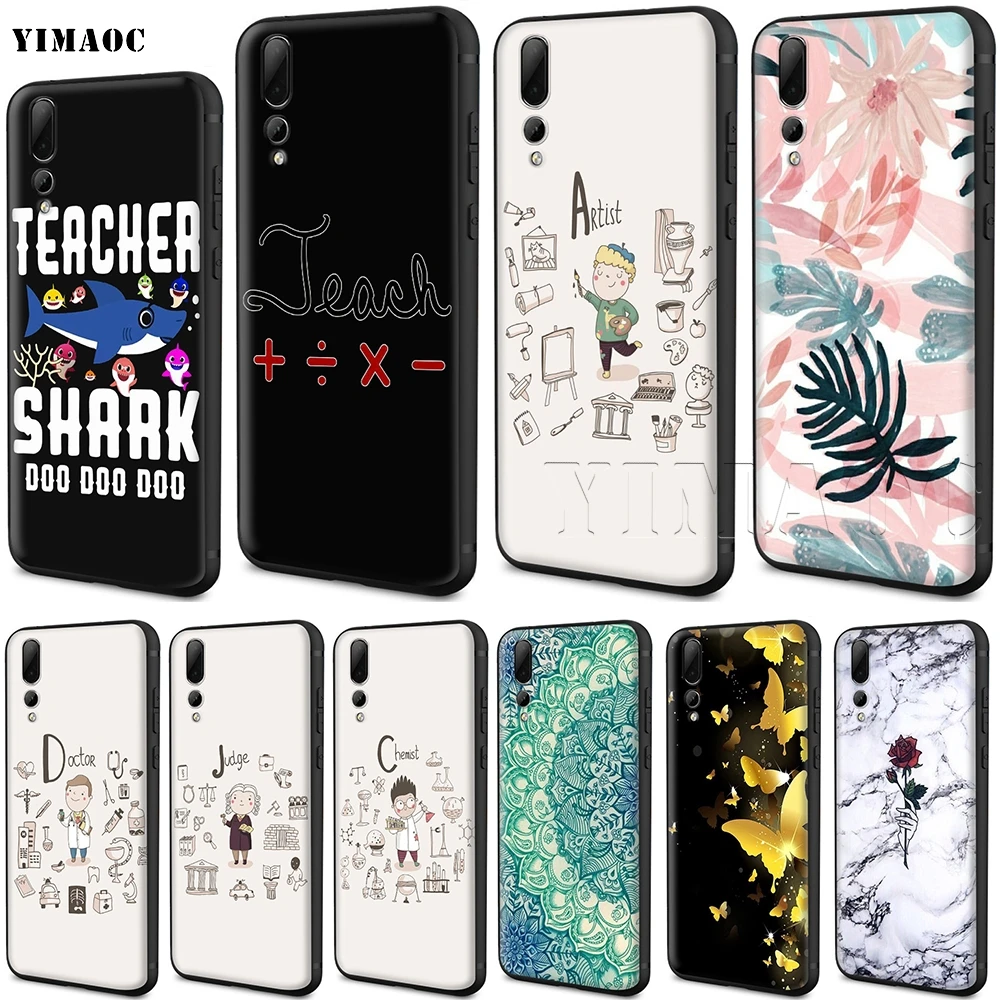 

YIMAOC Teacher Artist Chemist Doctor Judge Silicone Case for Huawei Mate 10 P8 P9 P10 P20 Lite Pro P Y7 Y9 Smart Mini 2017 2018