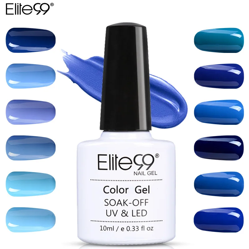 

Elite99 Blue Series Nail Polish 10ml Soak Off UV Gel Polish Glue Lacquer Manicure Nail Art Varnish Tool Long-lasting Gel Lacquer