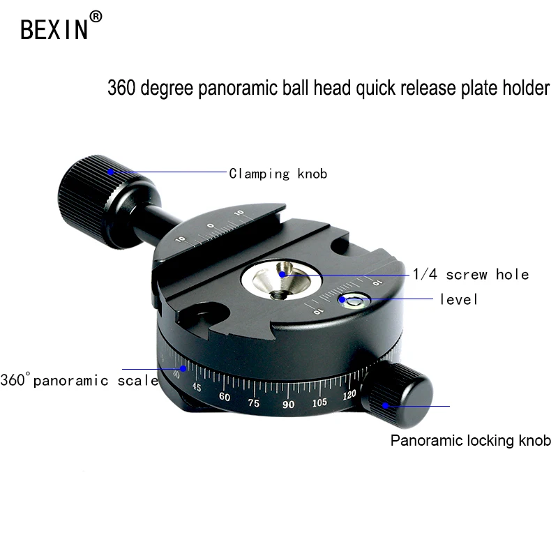 BEXIN 360 камера панорамный вращающийся штатив стойка БЫСТРОРАЗЪЕМНАЯ пластина