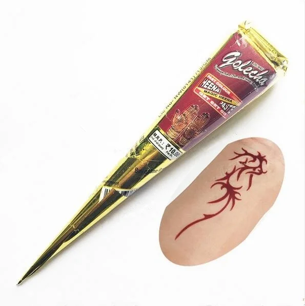 تاتو حنة كريم مخروط هيئة مؤقتة الفن Mehandi التذهيب الطلاء DIY @ ME88
