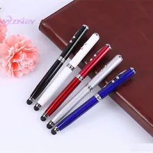 300 шт./лот алюминиевый сплав Универсальный 4 в 1 лазерный указатель светодиодный сенсорный экран емкостный стилус с шариковой ручкой