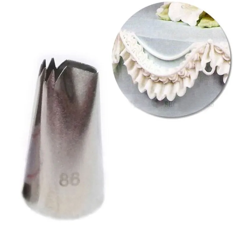 

1Pcs #86 Pastry Nozzles High Quality 304 Stainless Steel Icing Piping Nozzles Cream Metal Tips Cake Decorating Tools Bakeware