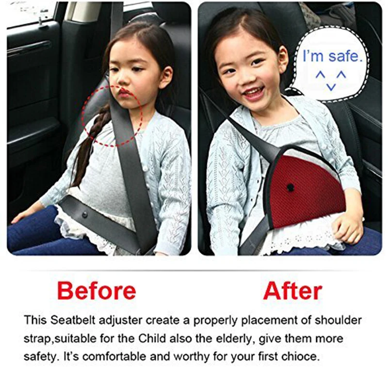 Car Seat Belt Pillow for Kids Adjust Vehicle Shoulder Pad Safety Strap Cushion