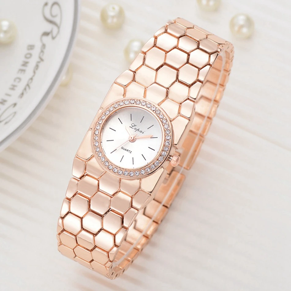 Бренд Lvpai часы для женщин роскошный браслет из нержавеющей стали платье кварцевые наручные часы модные женские бизнес манжеты платье часы