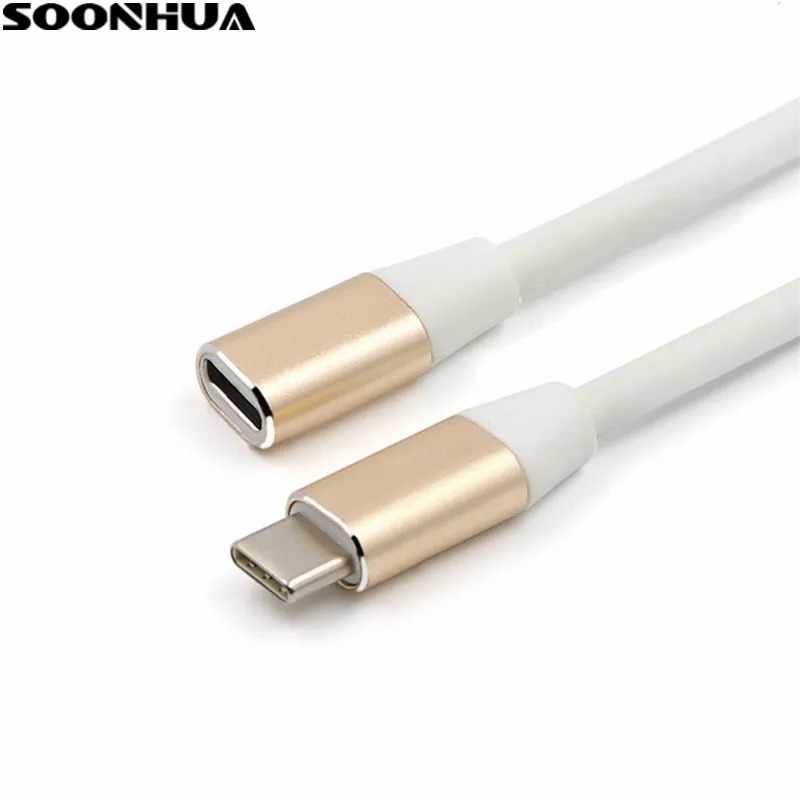 SOONHUA 1M USB C Extension Cable USB 3.1 Data Video Cable USB Type C