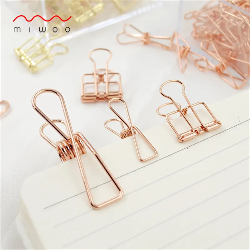 

The long tail clip metal plating rose gold long mouth clip hand account wallet stationery