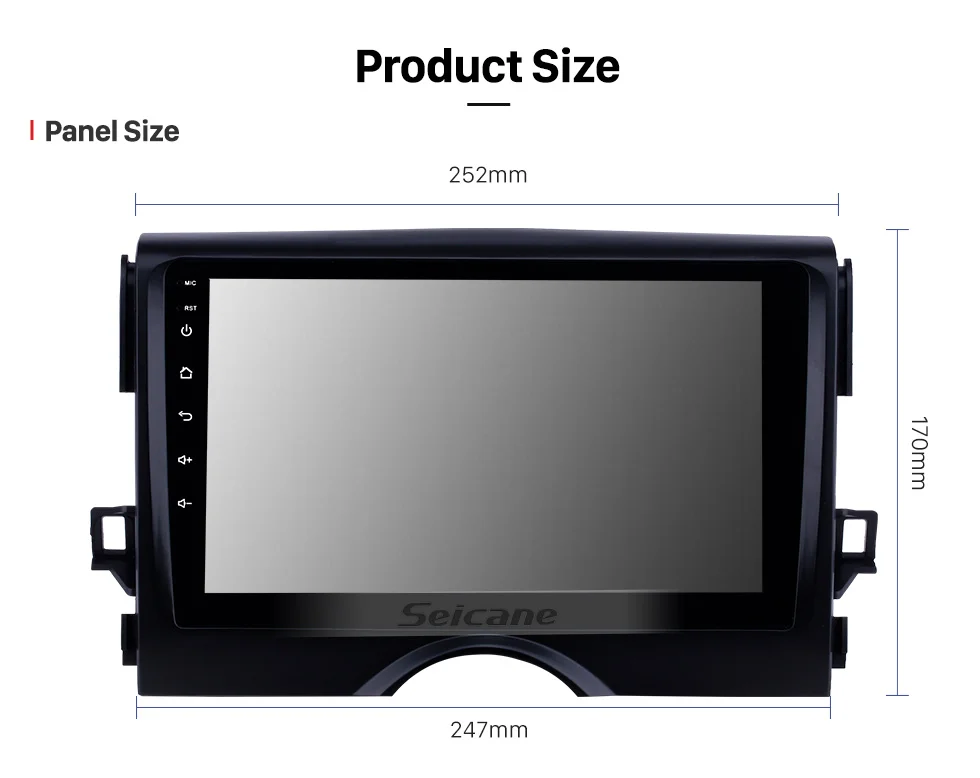 Best Seicane Car Multimedia Player For TOYOTA REIZ Mark X 2010 2011 2012 2013 2014 2015 9" 2Din Android 8.1 Wifi Head Unit GPS Radio 14