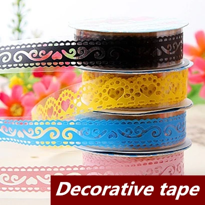 36 pcs/Lot Lace carved Decorative tape Bud silk scrapbooking stickers Adhesive masking office School supplies 6403 |