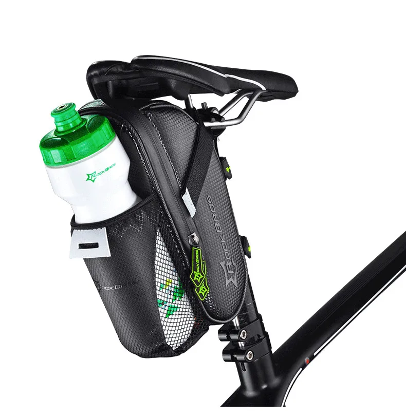 Clearance ROCKBROS Bicycle Saddle Bag With Water Bottle Pocket Waterproof MTB Bike Rear Bags Cycling Rear Seat Tail Bag Bike Accessories 19