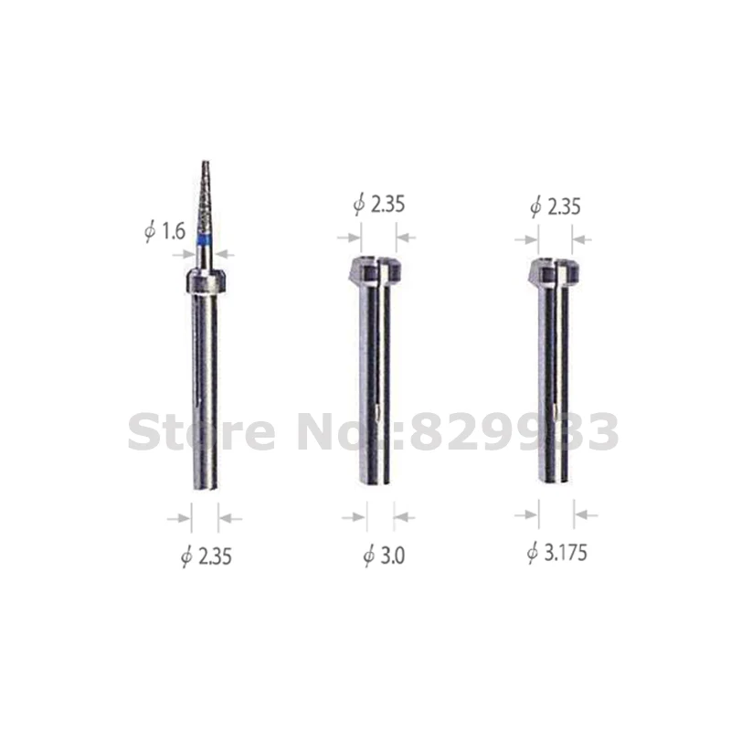 Корейский переходник с втулкой от 2,35 мм до 1,6 мм, от 3,0 мм до 2,35, от 3,175 мм до 2,35 мм для микромотора H37L1 102L H102S