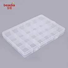 Новое поступление! 19x13x2,1 см 24 слота Чехол для переноски с пластиковыми бусинами для ногтей кольцо коробка для хранения 2 слота регулируемая коробка для ювелирных изделий