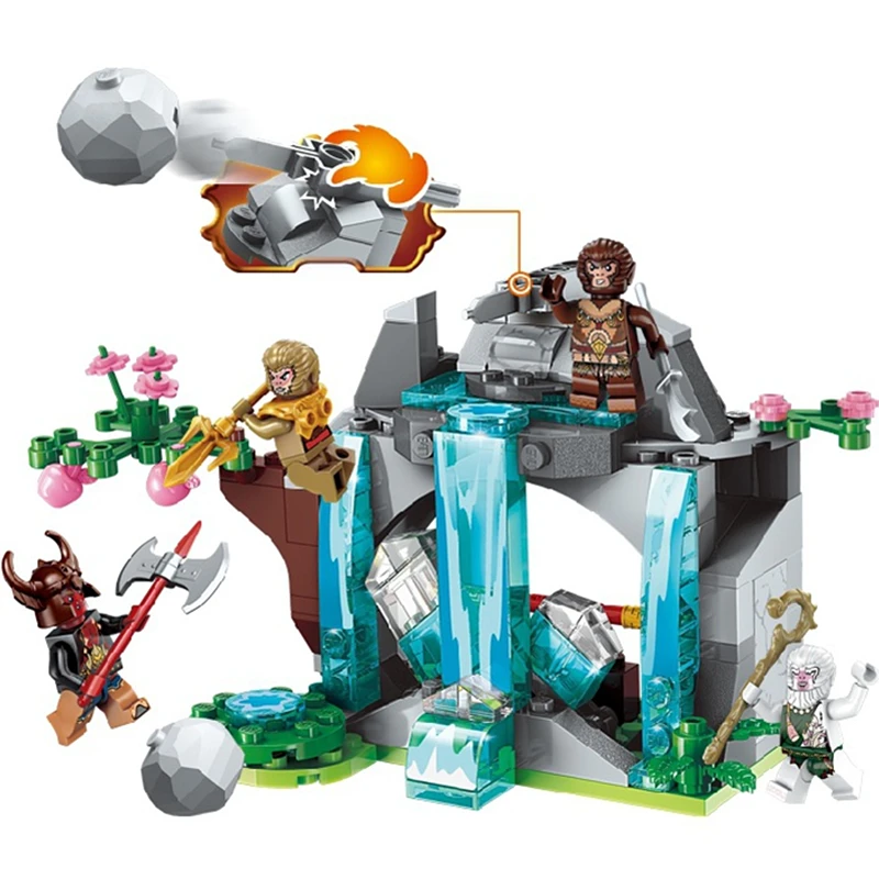 

ENLIGHTEN Journey West Robbery Waterfall Rockery Combination Marvel Building Blocks Kits Toys Compatible Legoings Nexus Ninja