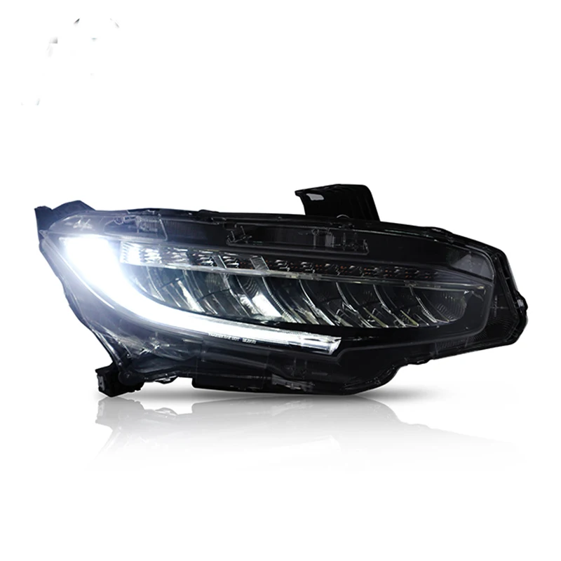 Автомобильный завод для головной лампы для Civic ALL светодиодный фонарь светодиодный головной свет с движущимся сигналом+ подключи и играй+ водонепроницаемый