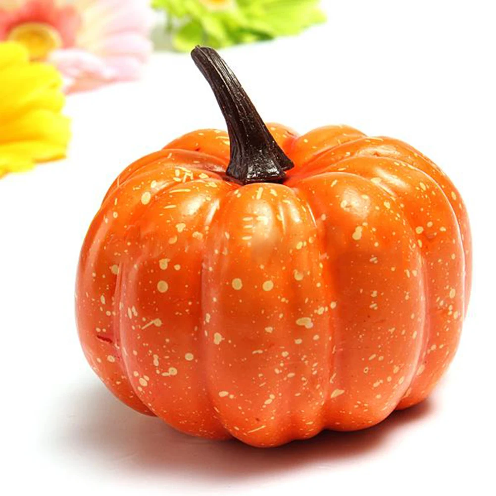 2pcs mini foam artificial fruits plastic yellow pumpkin large vegetable creative party decorative plastic crafts - Plastic Pumpkins 2pcs mini foam artificial fruits plastic yellow pumpkin large vegetable creative party decorative plastic crafts - Plastic Pumpkins