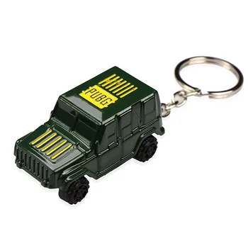 

100 PCS/Lot Game PUBG Alloy Pickup Jeep Vehicle Wheel Scroll Keychain Key Ring Holder Game Lover Key Chain Free Shipping by DHL