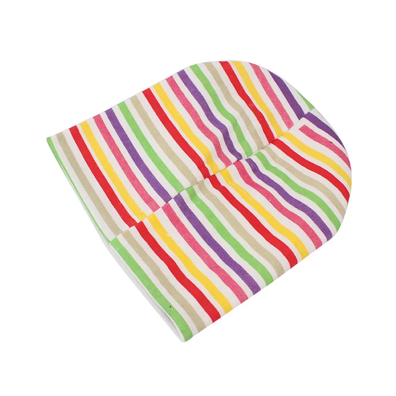 Fashion Striped Baby Hat Bib Set Cotton Infant Baby Beanie Boys Girls Tire Hat With Trangle Bibs Autumn Baby Boys Clothing (6)