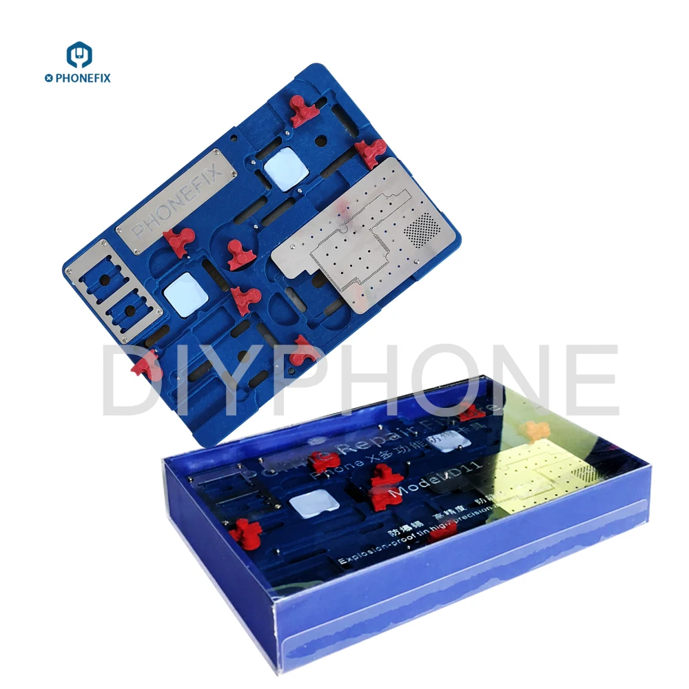 

PHONEFIX Double Layers phone Circuit Board PCB Holder Jig Explosion-proof Cooling Tin Platform For iPhone X PCB Repair