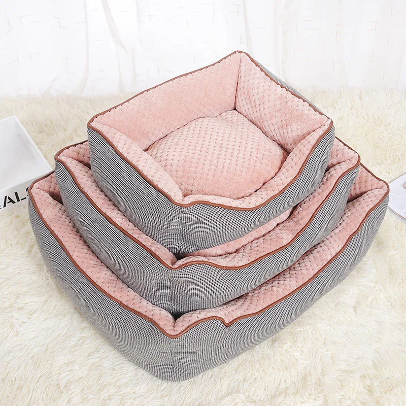 

Joemrl Warm Dog Bed 3 Sizes Soft Waterproof Mats for Small Medium Dog Autumn Winter Pet Beds Dog House Cat Bed Cama Perro