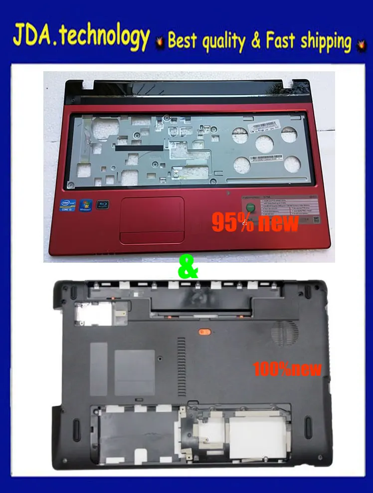 Genines RED для acer Aspire 5750 5750g 5750z 5750ZG 5750S верхняя крышка Упор для рук чехол с тачпадом(95% Новинка) и Нижняя основа чехол