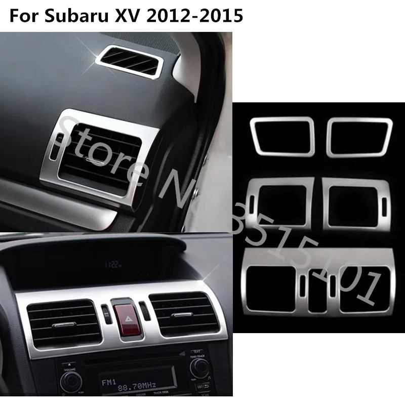 

Car style garnish cover frame lamp trim ABS Matte front Air condition Outlet Vent hoods 4pcs For Subaru XV 2012 2013 2014 2015
