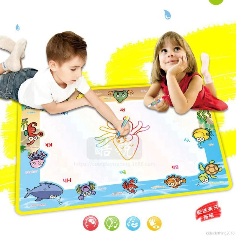 

Magic Water Drawing Cloth With Doodle Painting Pen Water Painting Mat For Children Early Education Drawing Toy 24*21cm Dropship