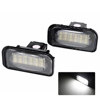 

2Pcs/Set Canbus LED License Plate Lamp 18SMD White Error Free for Benz W203 C230 C240 C320 C280 AMG C32