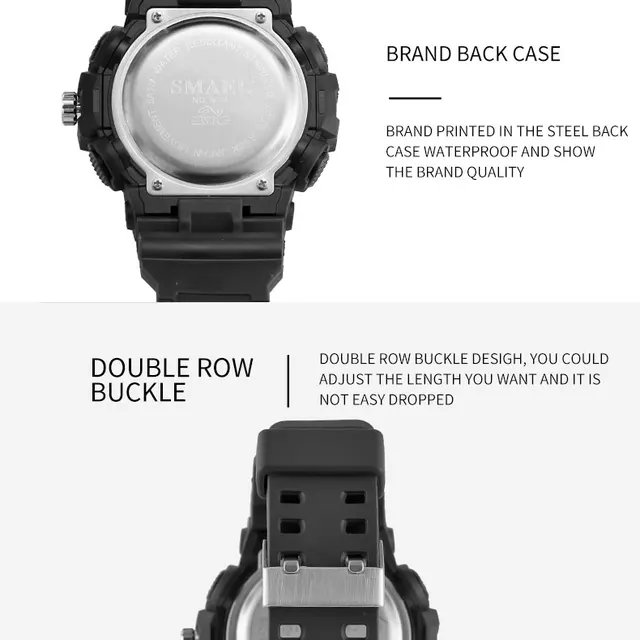 Top Luxury Brand SMAEL Mężczyźni Sport zegarki mężczyźni kwarcowy LED Analog zegar Man Military wodoodporny nadgarstek zegarek Relogio męski tanie i dobre opinie Quartz Wristwatches Complete Calendar Shock Resistant Rattrapante Stop Watch LED display Auto Date Water Resistant Back Light Chronograph Multiple Time Zone Alarm Perpetual Calendar Top Luxury Brand SMAEL Mężczyźni Sport zegarki mężczyźni kwarcowy LED Analog zegar Man Military wodoodporny nadgarstek zegarek Relogio męski tanie i dobre opinie Quartz Wristwatches Complete Calendar Shock Resistant Rattrapante Stop Watch LED display Auto Date Water Resistant Back Light Chronograph Multiple Time Zone Alarm Perpetual Calendar