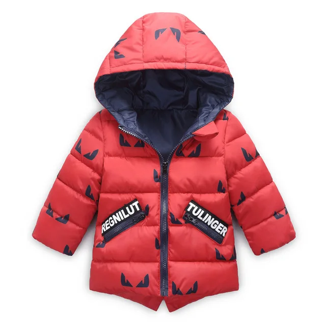 AliExpress, Детские Зимние хлопковые пальто и куртки детская зимняя синяя одежда с полосками Плотная хлопковая стеганая одежда для маленьких девочек - Цвет: red