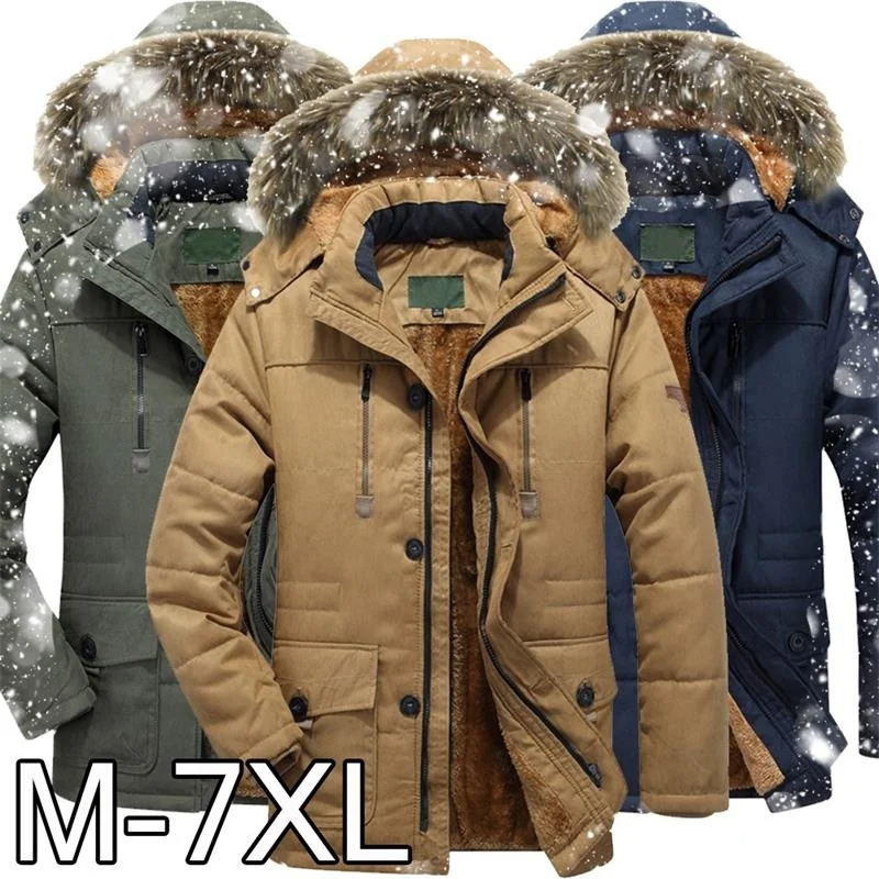 Billig Parka Männer Mantel 2019 Winter Jacke Schlank Verdicken Fell Kapuze Marke Abnehmbare Outwear Parka Herren Windbreaker Armee Regenmantel Mantel