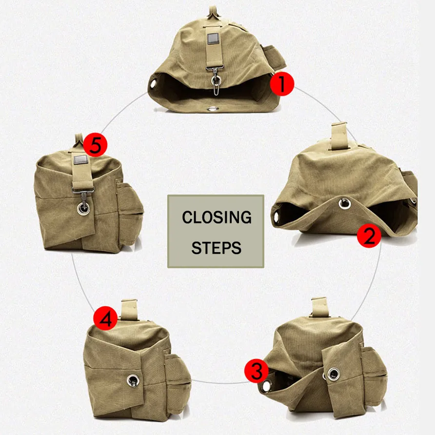 Online Männer Military Rucksack Taktische Tasche Reise Klettern Handtasche Armee Taschen Leinwand Faltbare Eimer Zylinder Schulter Pack Sport XA129D