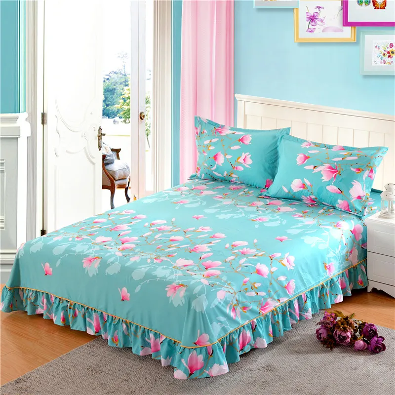 

2019 new 1 piece 100% polyester high quality active print with skirt sheets