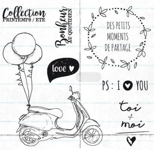 

French Transparent Clear Stamp for DIY scrapbooking/Card Making C385