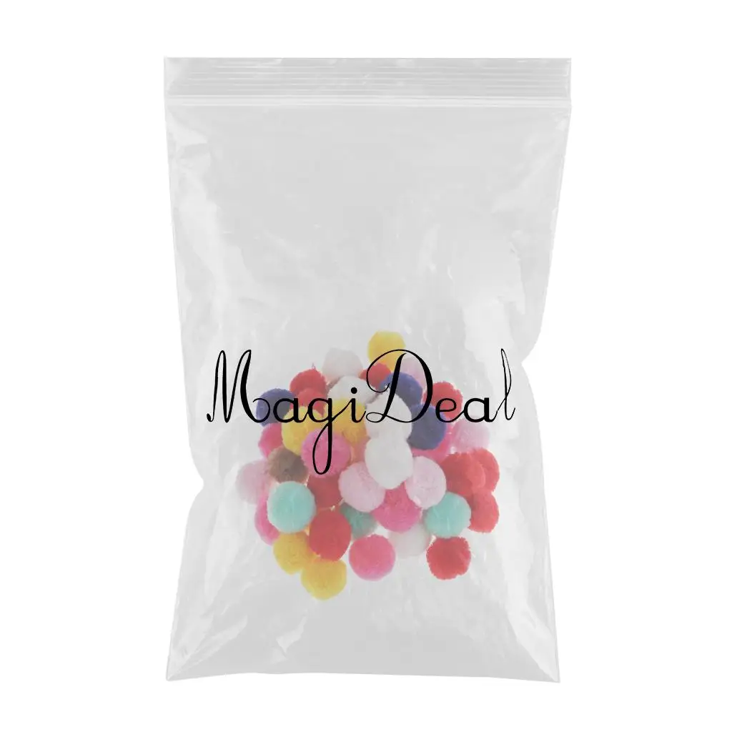 50pcs Creative Mixed Fluff Craft Yarn Pom Poms Balls for DIY Craft Projects