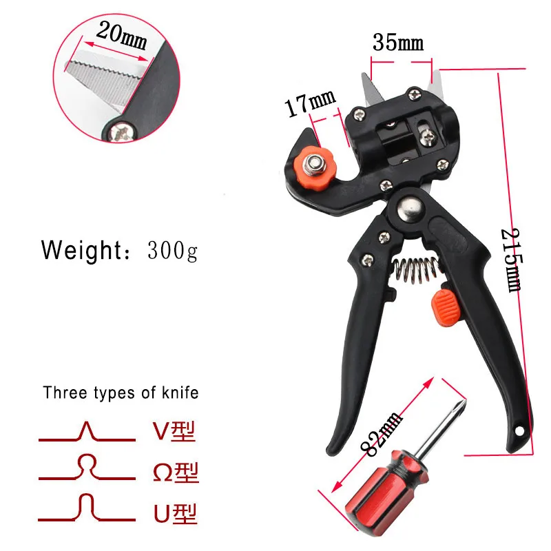 Comprar 1 pieza de cuchillo unids de injerto negro multi función de injerto de árbol de fruta cuchillo de injerto de plántulas kit de tijeras