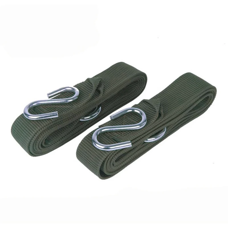 

1 Pair Strong Strap Bandage Belt With S Hooks Professional For Stand Maximum Weight Of 500KG Hammock