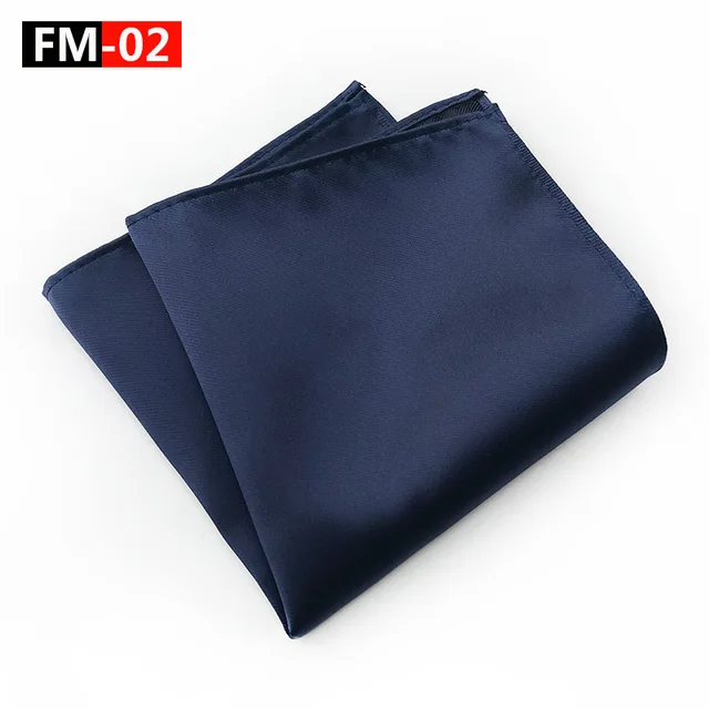 CityRaider Brand New Solid Silk Handkerchiefs for Men Navy Blue