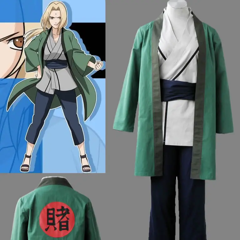 

Anime NARUTO cosplay Tsunade Halloween Unisex cos Japanese costumes size 2XS-3XL coat+shirt+belt+pants