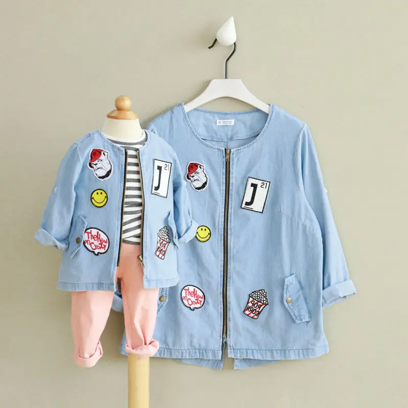                 girls clothes casaco menina mother and daughter clothes family matching clothes (3)